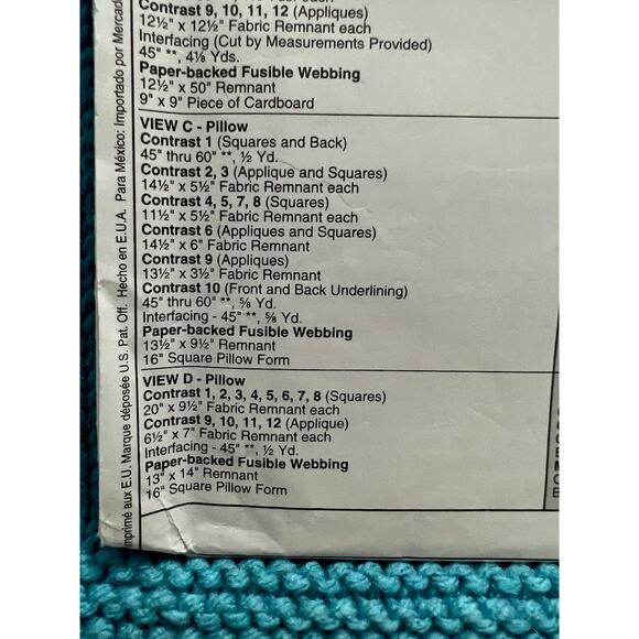 McCalls 3901 throw quilt pillow - Picture 5 of 7